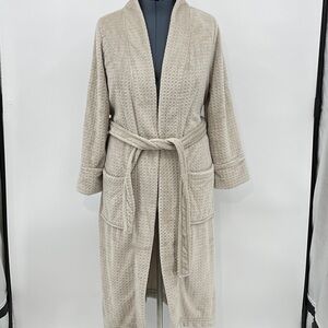 Berkshire BLANKET AND HOME COMPANY WOMENS Cream Teddy ROBE  SIZE M NWT